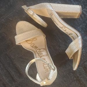 Sam Edelman Yaro Gold Sandal, Sz 7.5